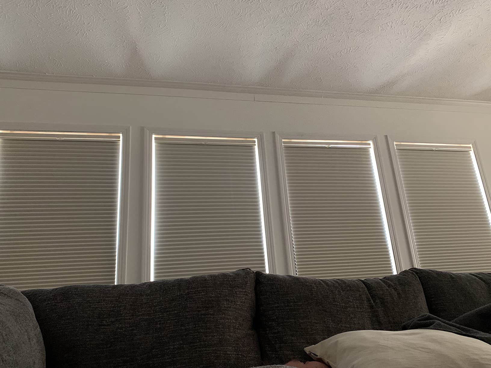 Linen Avenue Cordless Cellular Top Down Bottom Up Blackout Shade 70 W x 48 H, White (Arrives 1/4