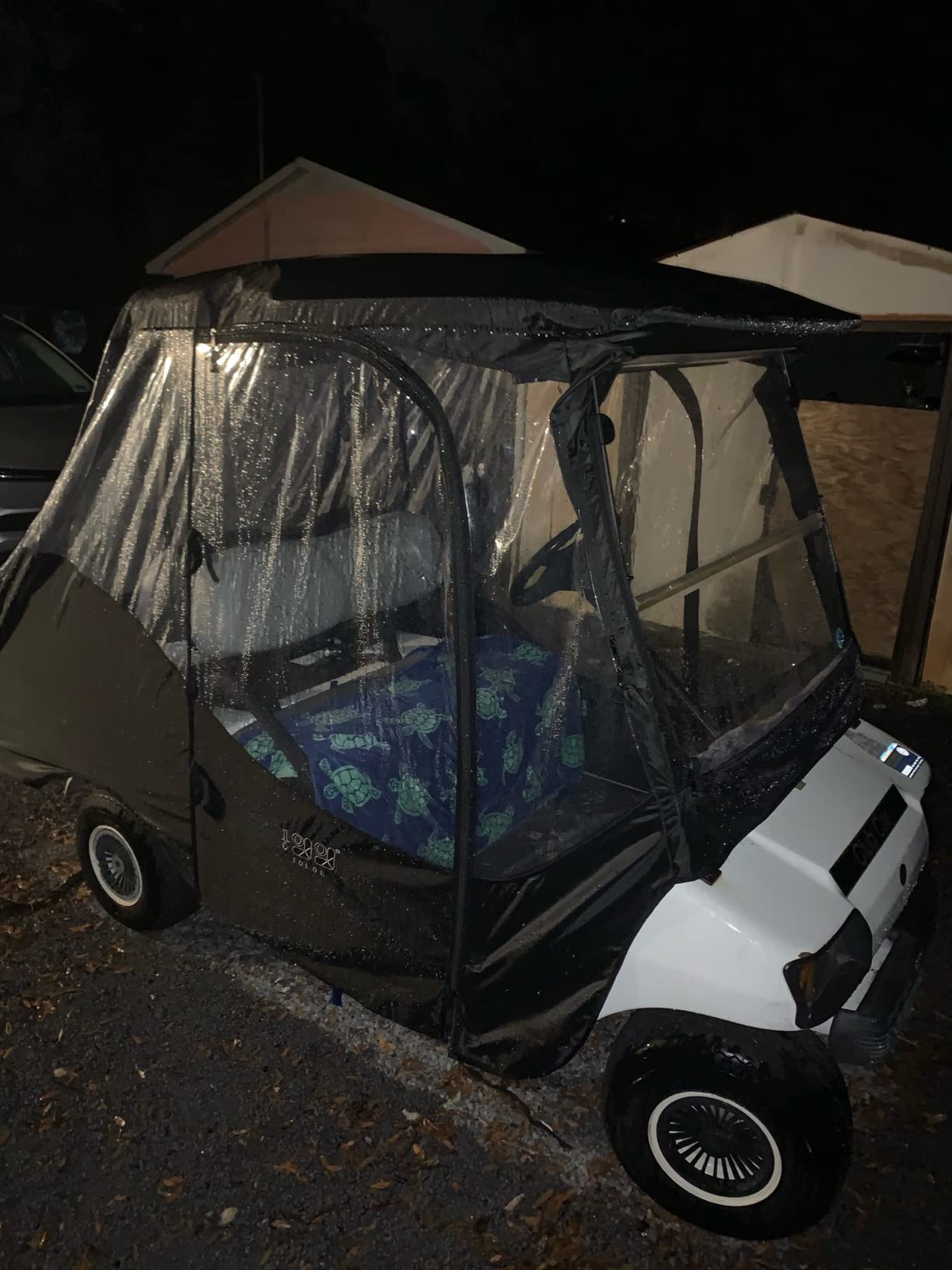 10L0L Golf Cart Enclosure for Club Car DS 1981-up 4 (2+2) Passenger Models | Waterproof 420D Oxford Rain Cover of Clear PVC Windows, Patented Mirror Openings & Rear Light Panels, Dual-Zipper Roll-Up Doors customer photo 1