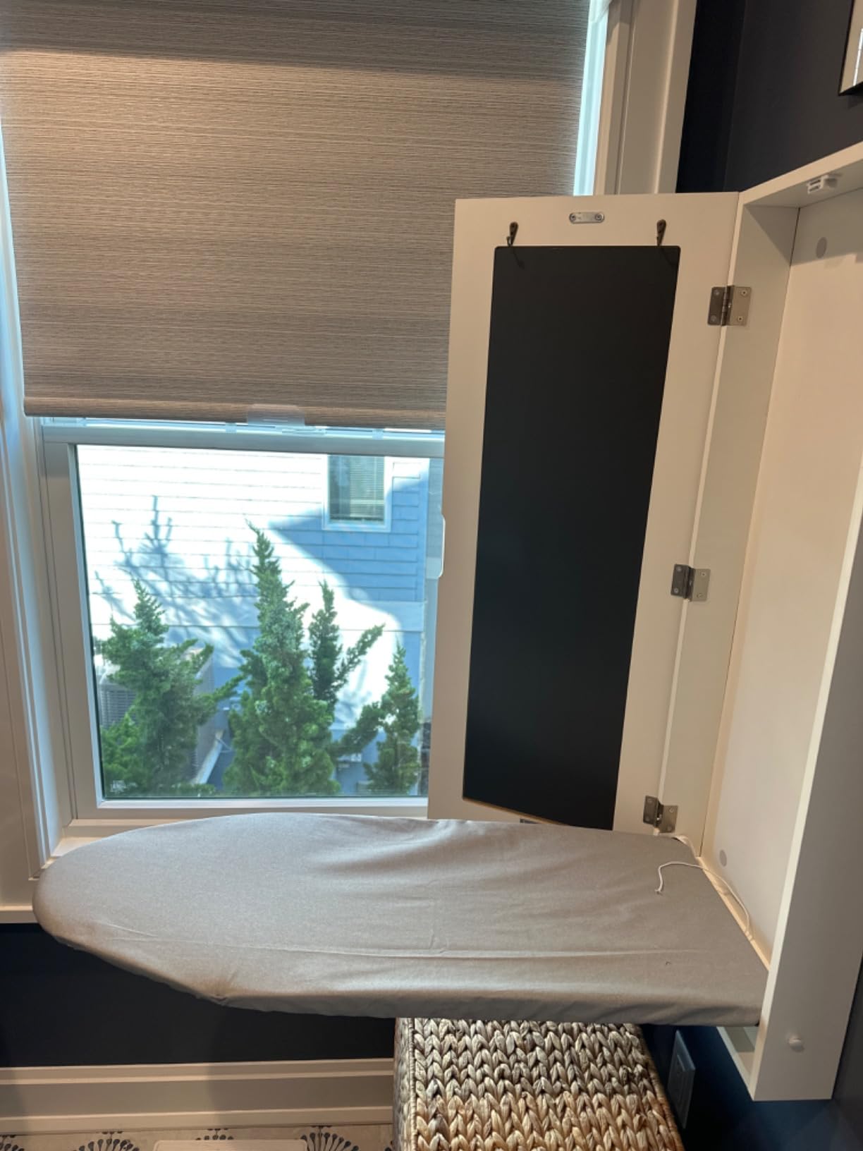 Ivation Wall Mount Ironing Board Cabinet W Mirror, Fold Down, Wall Mounted customer photo 2