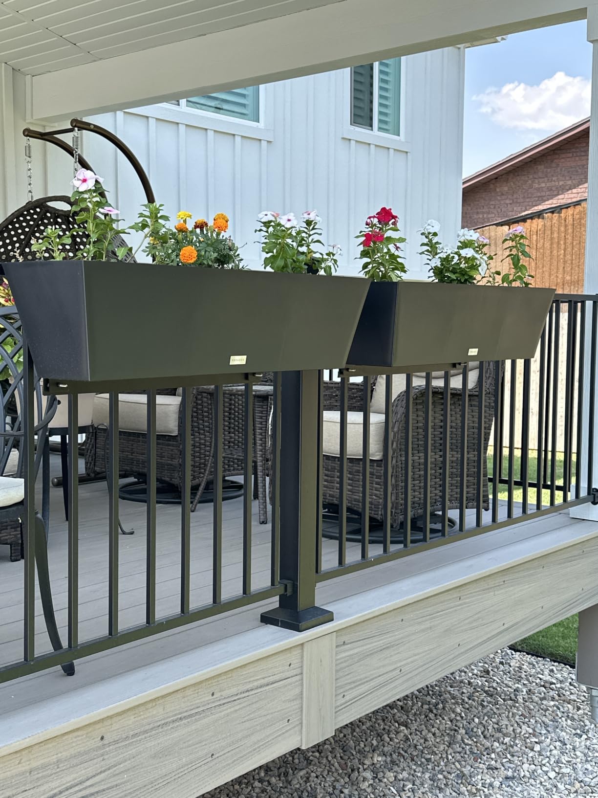 Veradek Pure Series Railing Planter - Tapered Window Box with Bracket customer photo 1
