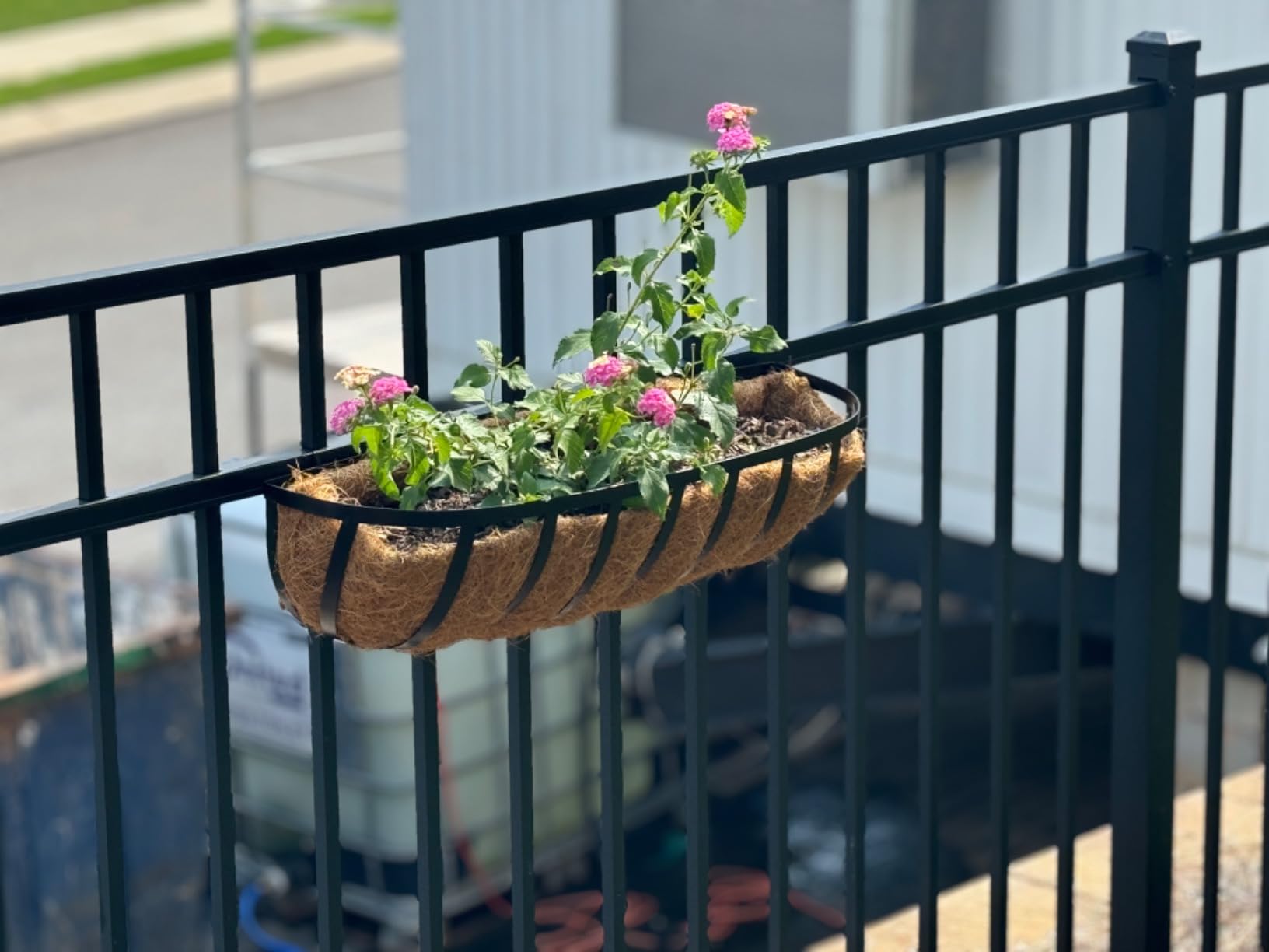 Sekcen Railing Planter Window Box Deck Balcony Rail Planter 24 Inch for Porch Fence Patio Outdoor 4 Pack customer photo 1