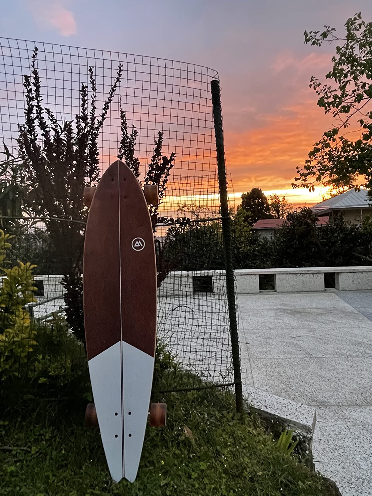 Magneto 40 Inch Pintail Longboard Skateboard | Dark Stained Hard Maple Core Long Board Deck | Cruiser Skateboards, Carver, Freestyle | Skateboard for Adults Teenagers Men Women | Free Skate Tool customer photo 2