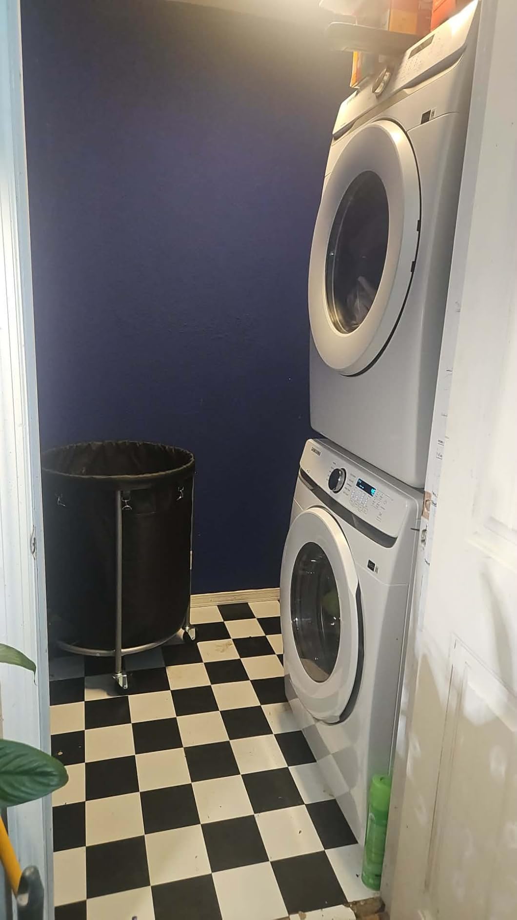 SONGMICS Laundry Basket with Wheels,190L, Steel Frame, Removable Bag customer photo 2