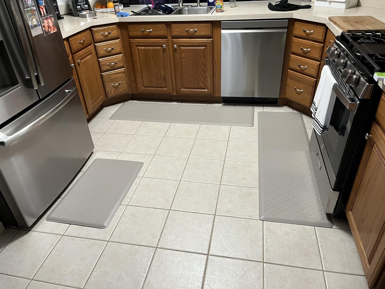 Kitchen Mat 2 PCS Cushioned Anti-Fatigue Floor Mat Standing Mat for Kitchen customer photo 1