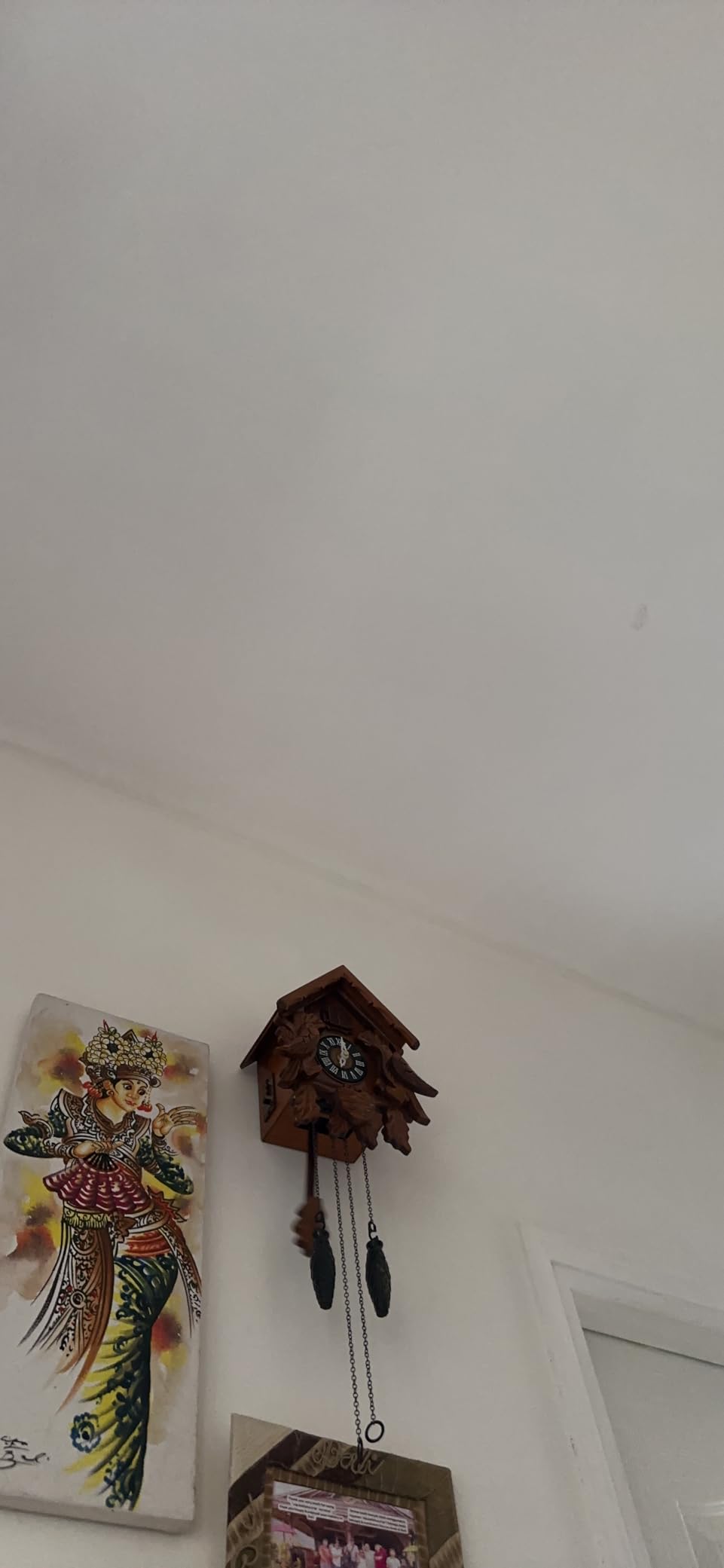 TIMEGEAR Cuckoo Clock with Night Mode, Singing Bird, Wooden Decorations and Swinging Pendulum (Brown) customer photo 1