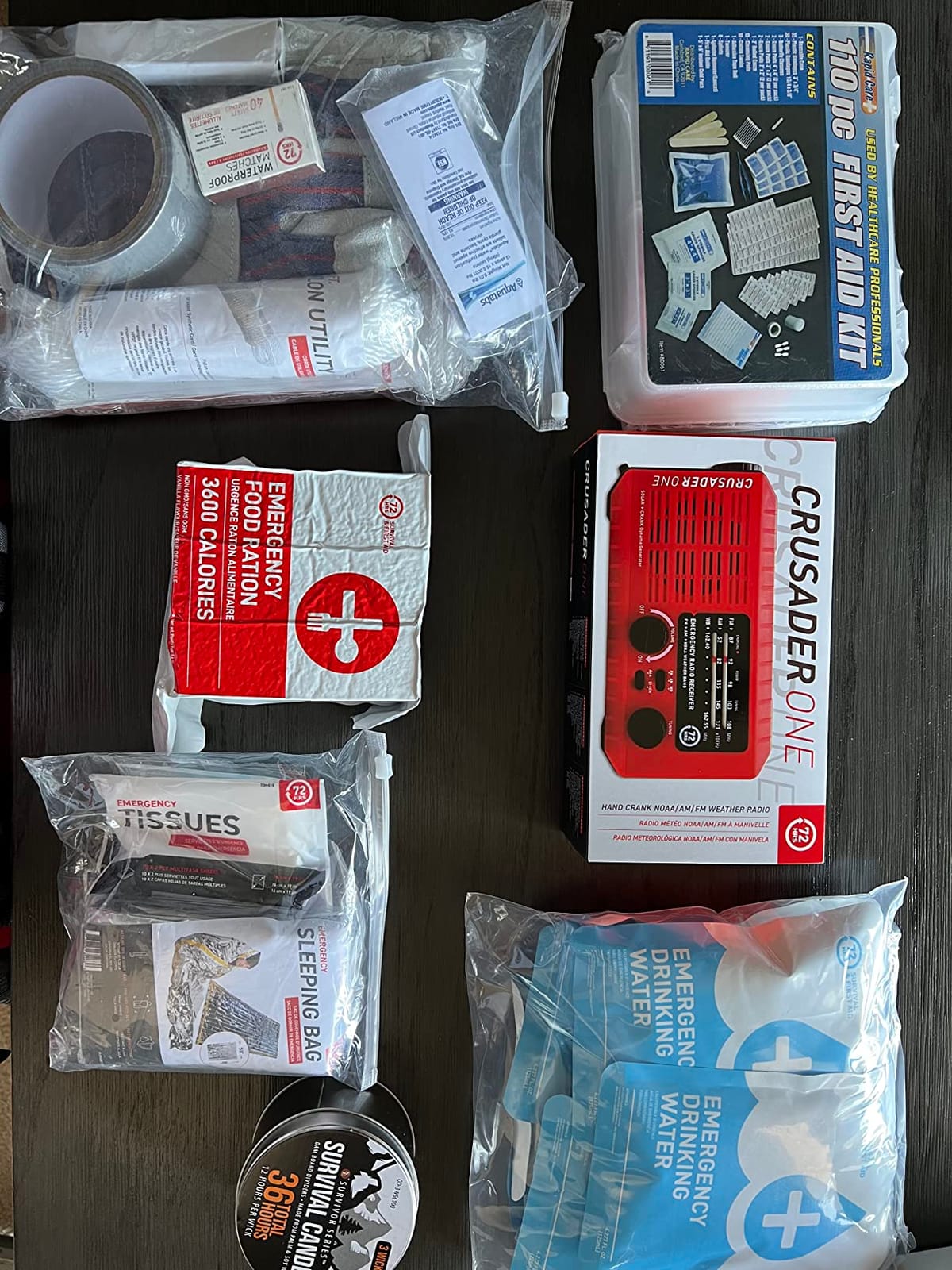 72 HRS Deluxe Emergency Survival Kit - Heavy Duty 72 Hour Bag Survival Kit for Earthquake, Hurricane, Tsunami, Winter, Blackout - Includes Emergency First Aid Kit, Water, Food customer photo 2