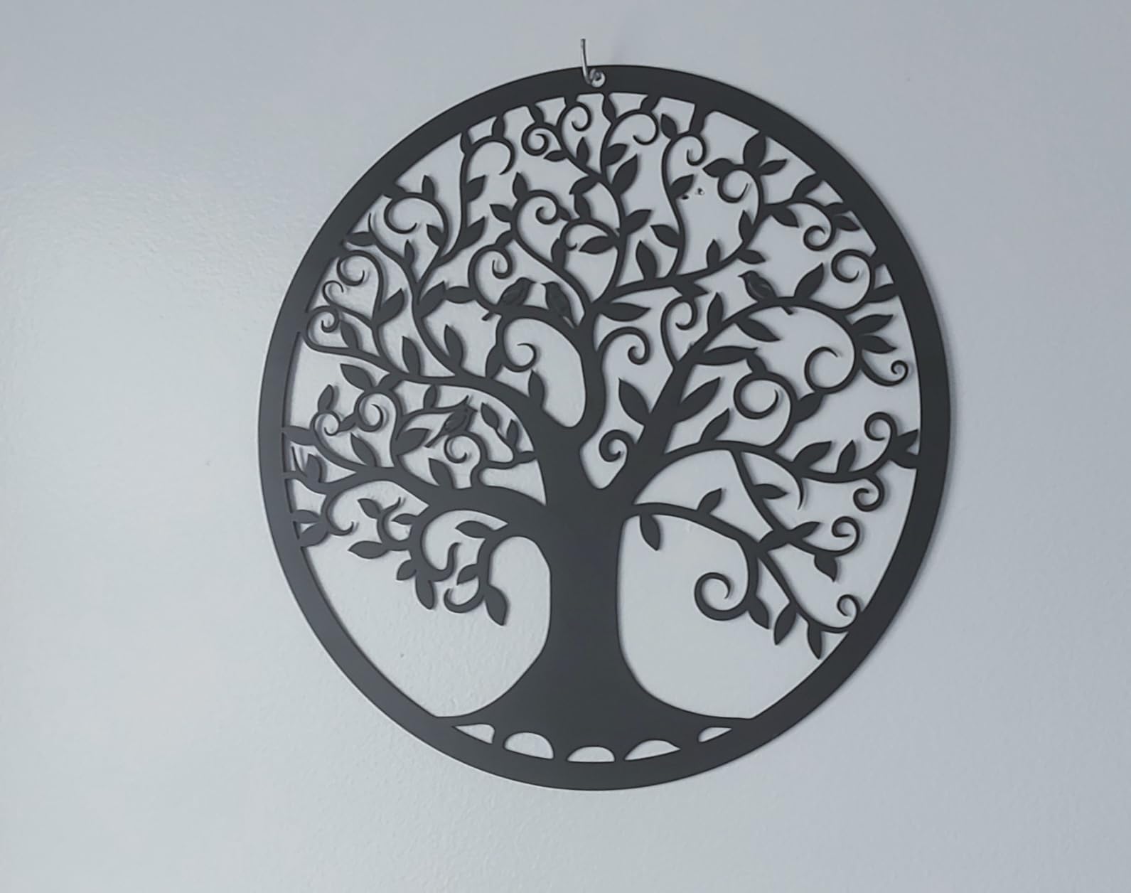 RESACO Tree of Life Wall Art Metal Tree Life Wall Decor Family Tree Wall Plaque 11 Inches Tree of Life Wall Hanging for Bathroom Kitchen Living Room Bedroom Indoor Outdoor（Black） customer photo 1