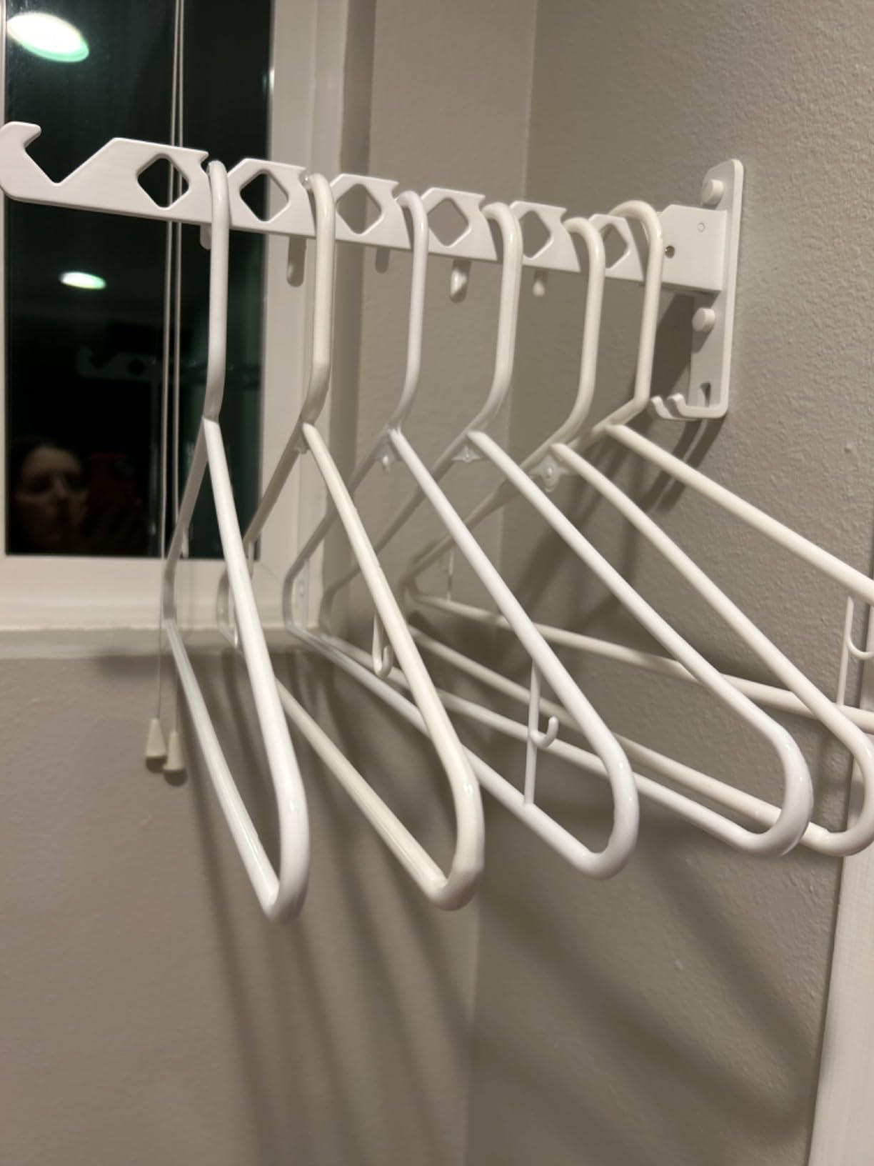 Wall Mounted Clothes Drying Rack, Wall Clothes Hanger Foldable, Laundry Hanger Hook for Bathroom, Wall Clothes Rack Indoor, Perfect for Small Spaces, Matte Black customer photo 1