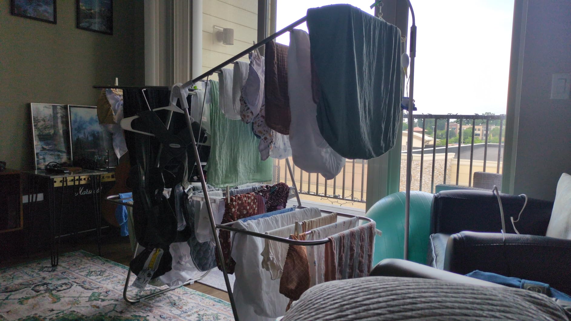 SONGMICS Clothes Drying Rack, Foldable Space-Saving Steel Laundry Rack customer photo 2