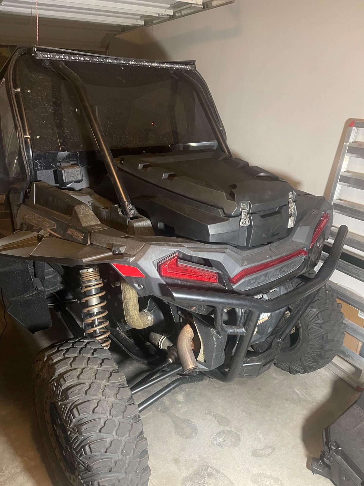 Rough Country Rear Bed Cargo Box for Polaris RZR XP 1000 (2 & 4-Seat Models) - 27-Gallon Storage Capacity, Watertight Seal, High-Impact UV-Resistant, Lockable Latches customer photo 1