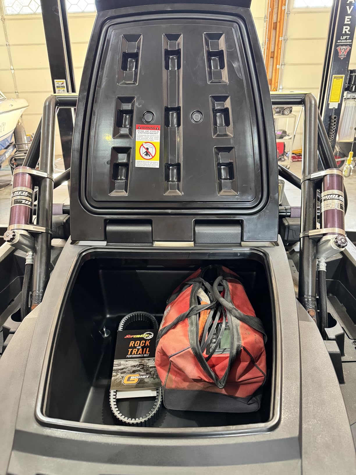 Rough Country Rear Bed Cargo Box for Polaris RZR XP 1000 (2 & 4-Seat Models) - 27-Gallon Storage Capacity, Watertight Seal, High-Impact UV-Resistant, Lockable Latches customer photo 2