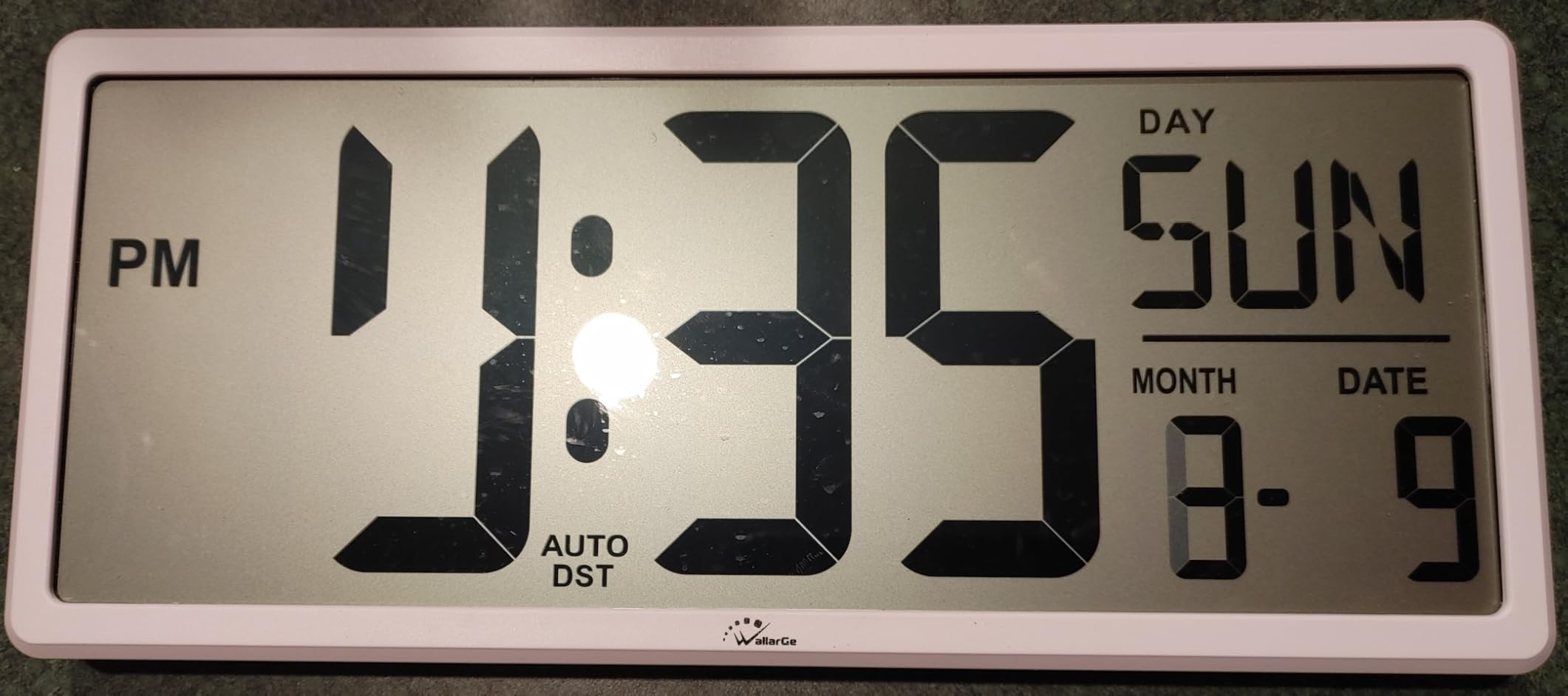 WallarGe 14.5'' Large Digital Wall Clock Battery Operated | Jumbo Numbers, Temperature and Date, Easy to Read and Set, Auto DST, Large Display for Garage, Office, Classroom customer photo 1