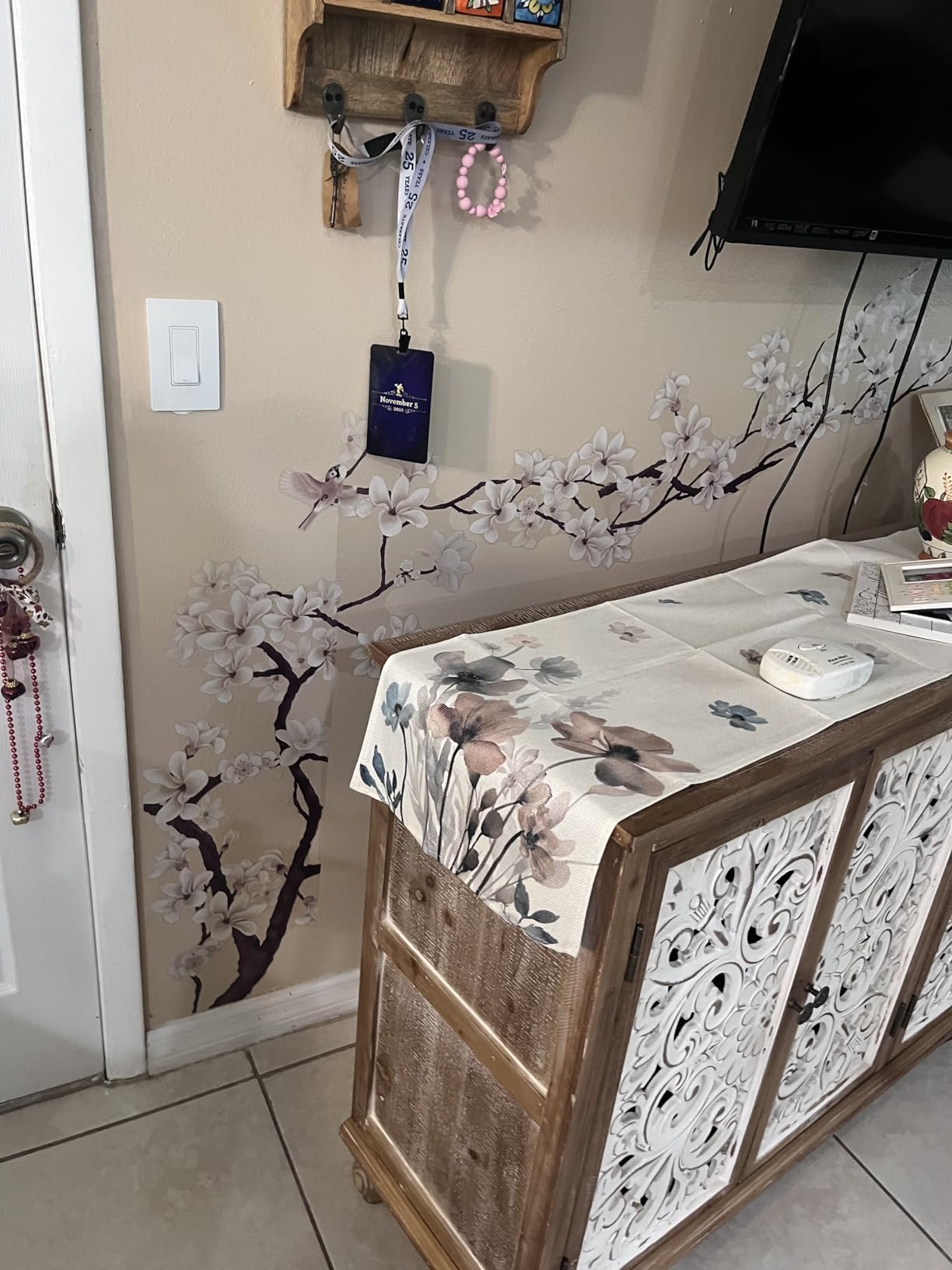 Large White Flower Wall Stickers, 50