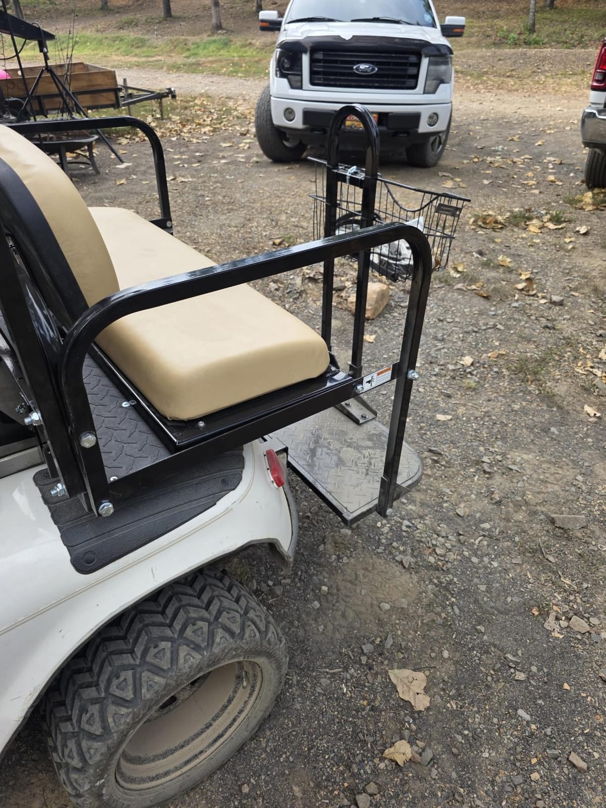 PROFX Rear Flip Seat Kit with Grab Bar for EZGO TXT (1995-Up) Golf Cart customer photo 2