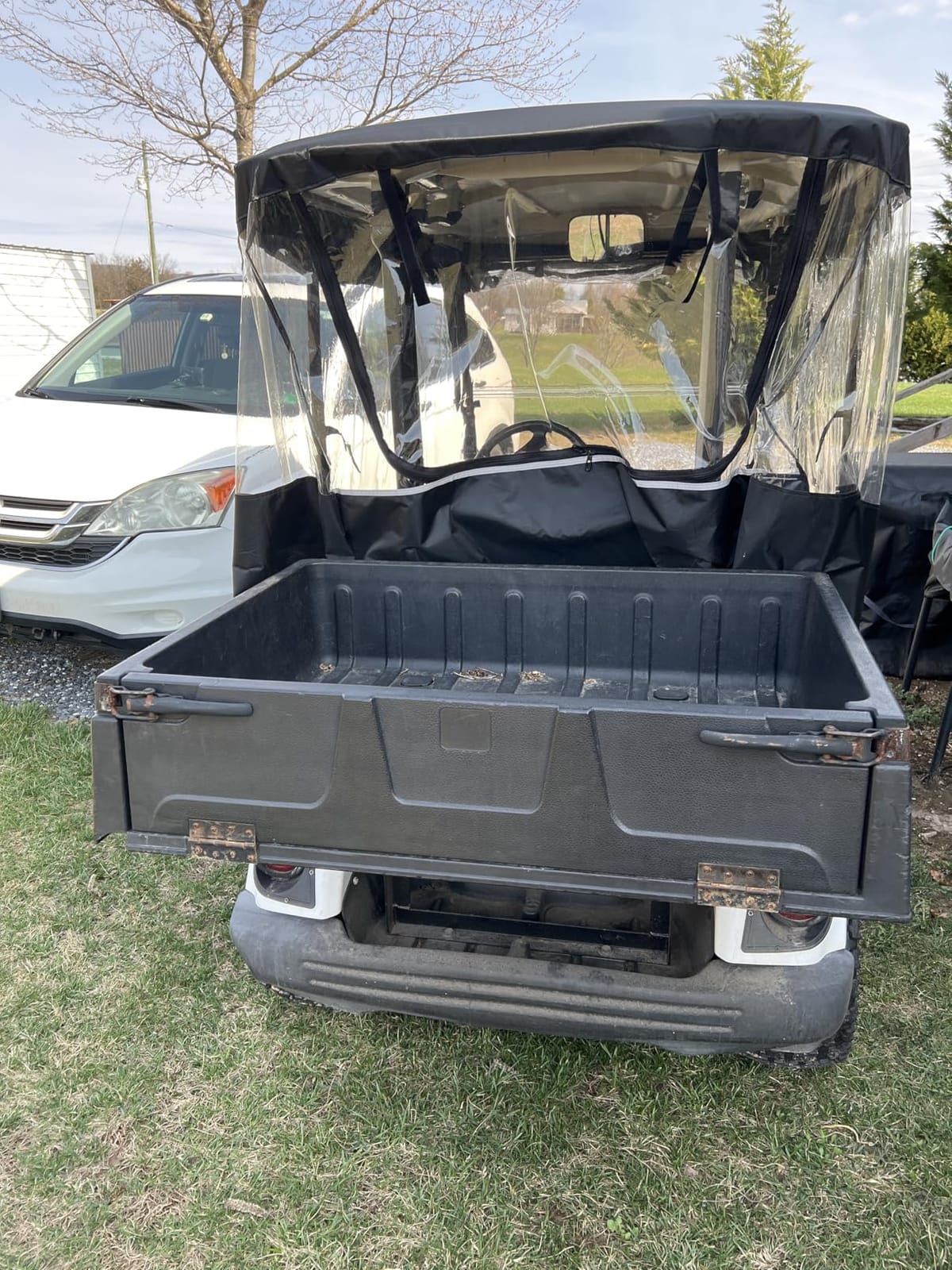 10L0L 2 Passenger Golf Cart Enclosure for Yamaha G14 G16 G22 G29 Drive 2 | Waterproof 600D Rain Cover, Side Mirror Opening, Transparent Tail Light Panel, Foldable Door, Windshield, 4-Sided Clear Windows customer photo 2