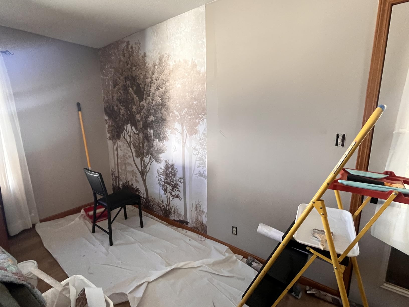 MFWFM Vintage Forest Wallpaper Nature Wall Mural Wallpaper for Bedroom Living Room (Not Peel n' Stick) customer photo 1