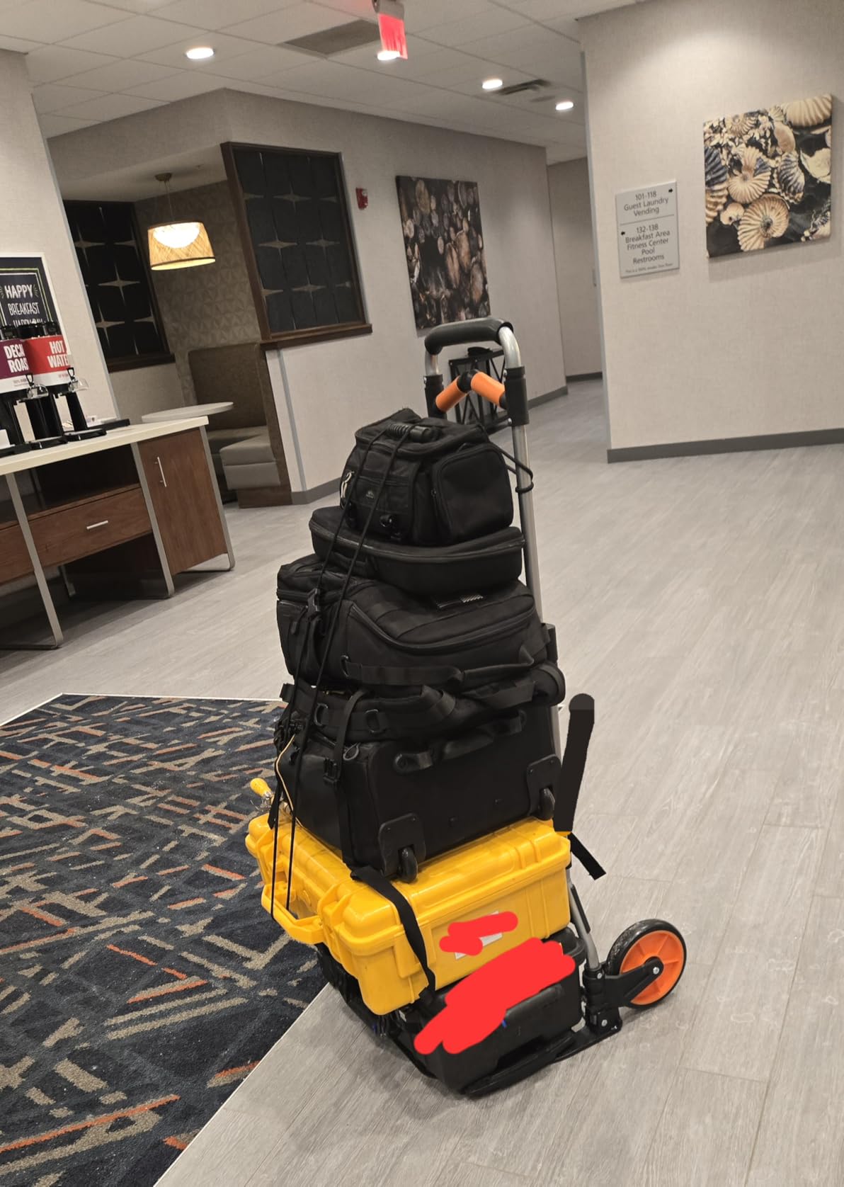 Teprovo Dolly Cart, 340lb Aluminum Folding Hand Truck with Swivel Handle, Heavy Duty Utility Dolly Foldable Trolley with Elastic Cord, 7 Inch Wheels for Moving, Warehousing, Shopping and More customer photo 1