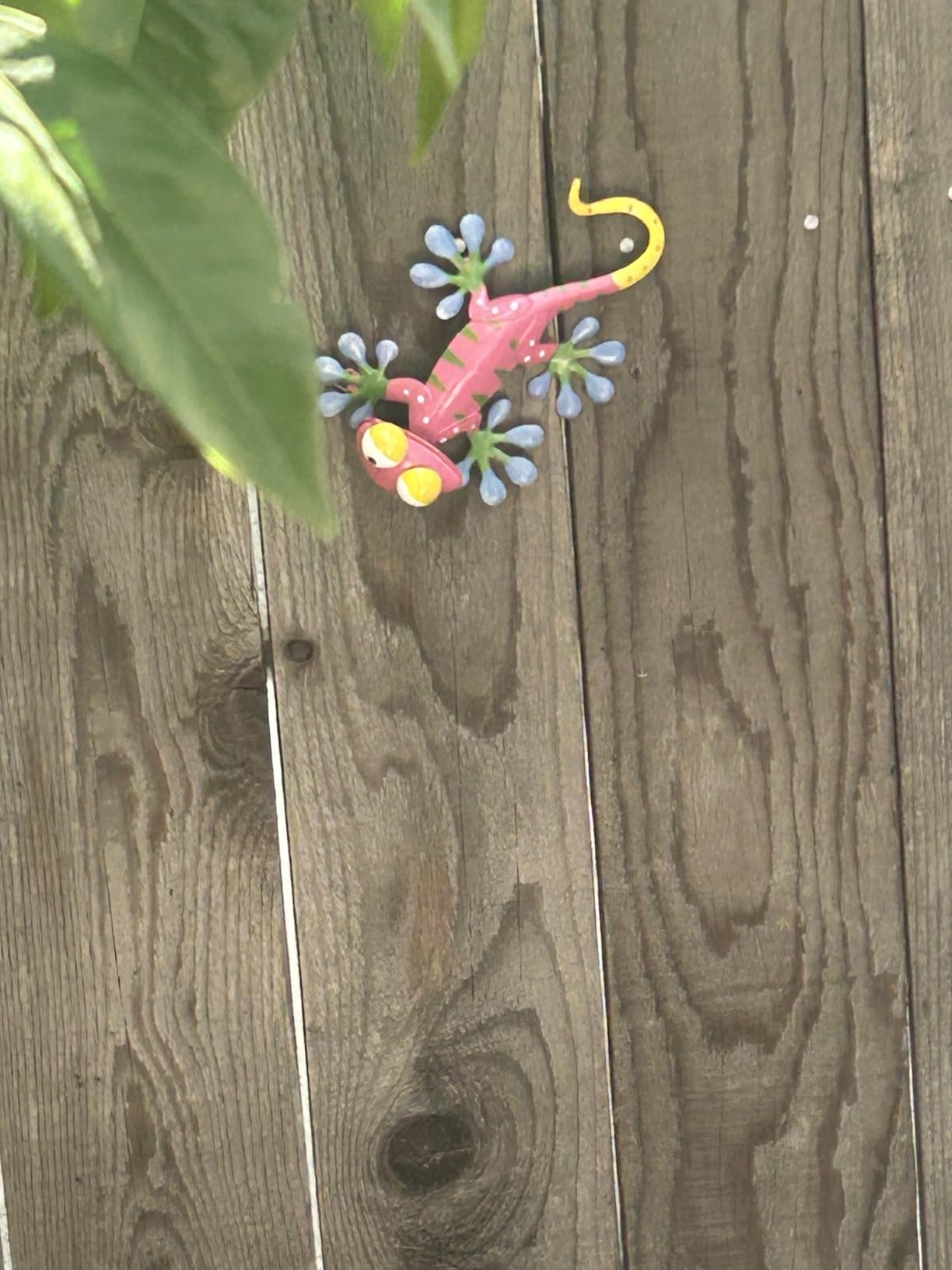 hogardeck Metal Gecko Outdoor Wall Decor, 6 Pack Lizard Wall Art Garden Sculptures & Statues with Free-Adjustable Head Outdoor Spring Decor for Front Yard Fence Patio customer photo 1