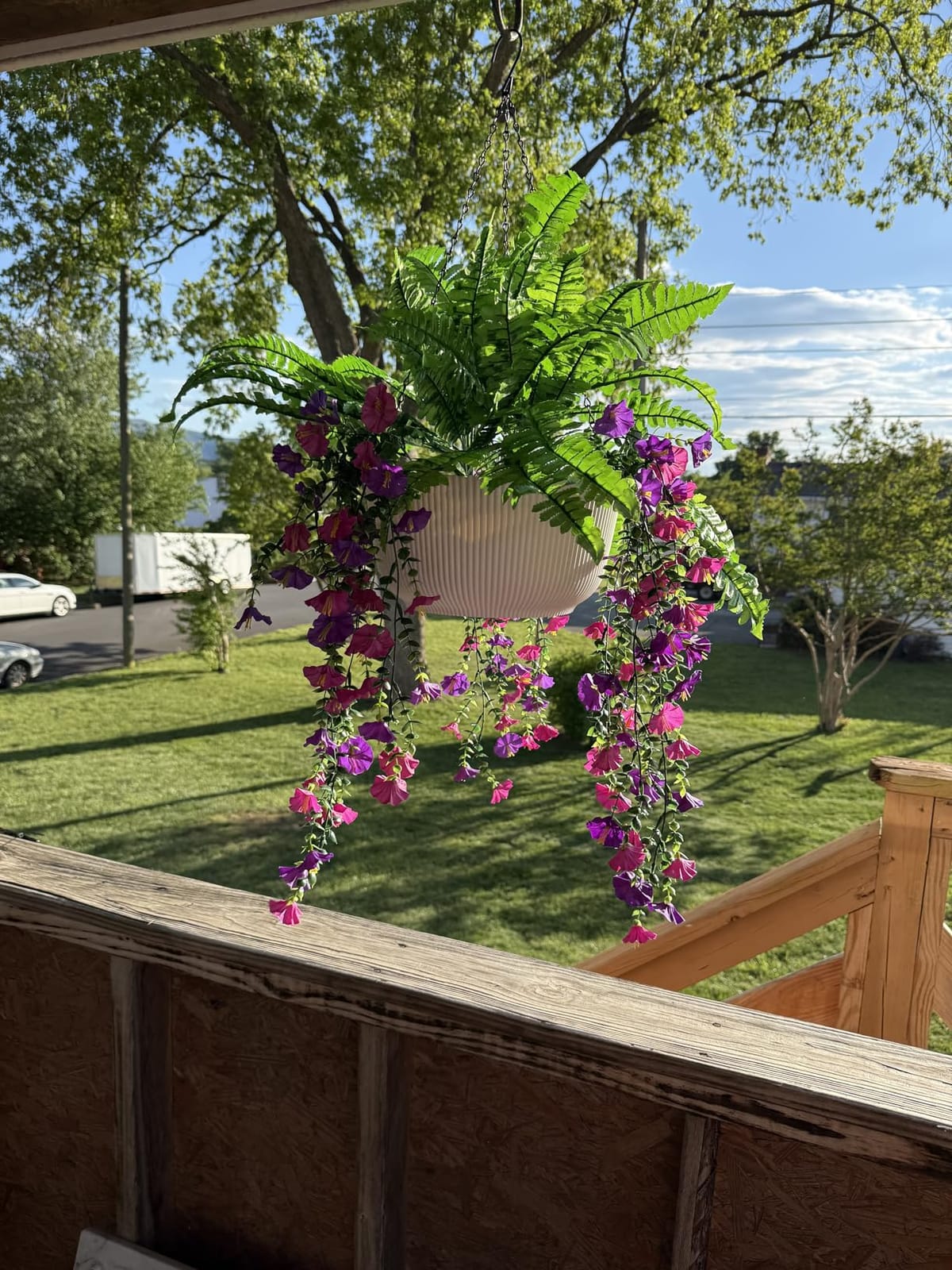 T4U Hanging Planters for Indoor Outdoor, 10 Inch Self Watering Pots, 2 Pack customer photo 2