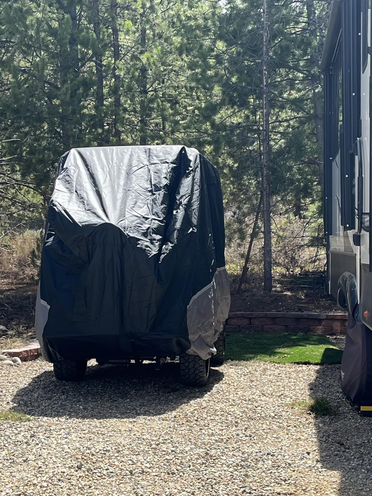 2/4/4+2 Passenger Golf Cart Cover Fits EZGO, Club Car, Yamaha, Heavy Duty 420D Waterproof Windproof Sunproof Outdoor All-Weather Full Cover (Black Gray-L) customer photo 1