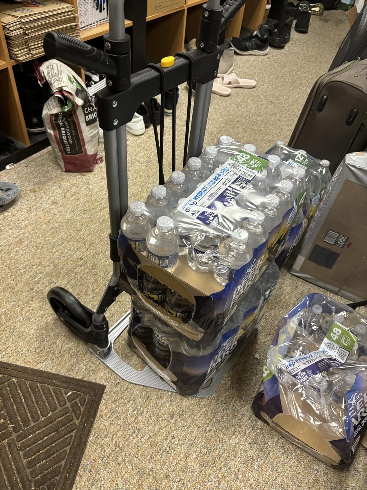330 LB Capacity Folding Hand Truck Dolly Cart, Portable Aluminum Dolly Cart with Telescoping Handle and Rubber Wheels for Moving,Shopping,Travel,Office Use. customer photo 1