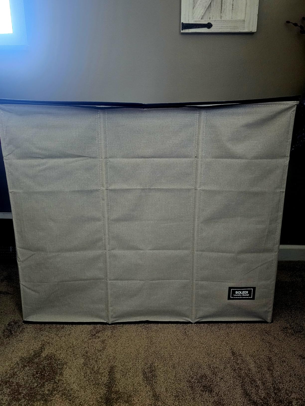 SOLEDI Large Laundry hamper 3 Section with Laundry Bag, XL Clothes Basket customer photo 1
