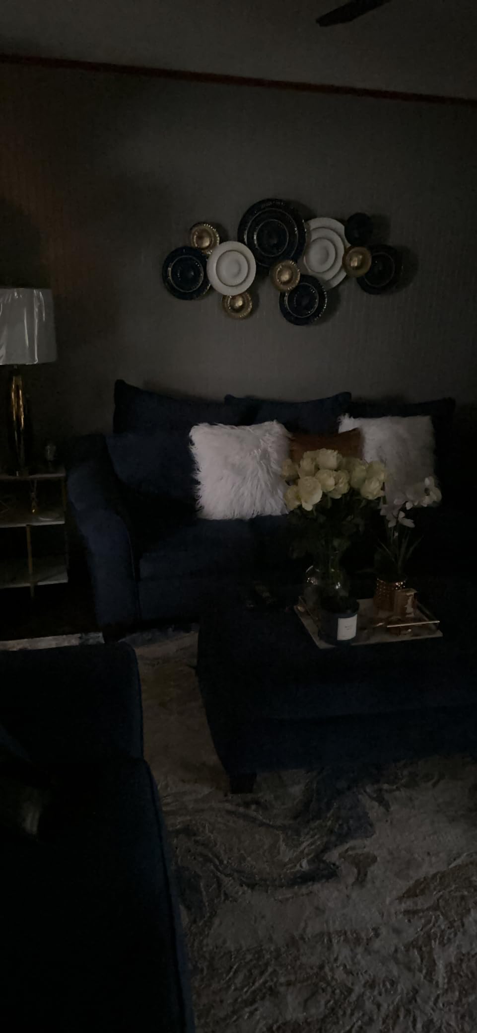 KEQAM Metal Wall Art for Living Room,Large Metal 3D Luxury Wall Wall Decor customer photo 1