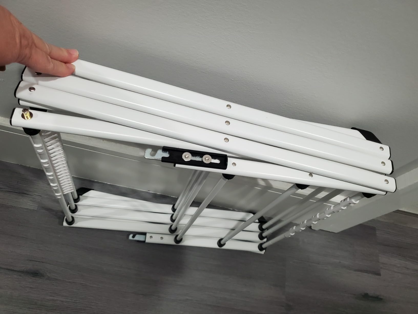 Foldable Drying Rack Clothing,Clothes Drying Rack Folding Indoor and Outdoor Rack,Laundry Drying Rack Collapsible-Black White customer photo 1
