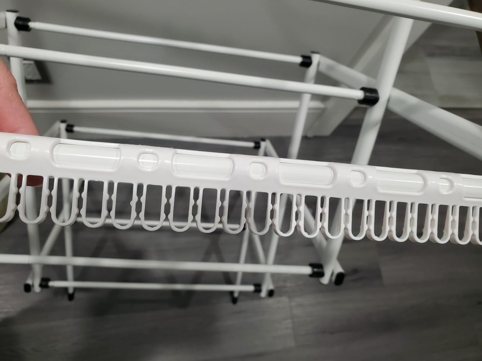 Foldable Drying Rack Clothing,Clothes Drying Rack Folding Indoor and Outdoor Rack,Laundry Drying Rack Collapsible-Black White customer photo 2