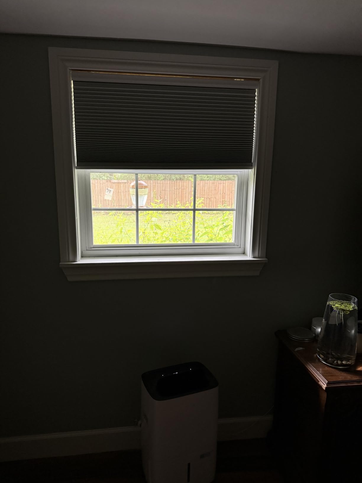 Changshade Cordless Cellular Shades, Blackout Room Darkening Black Out Honeycomb Blinds for Indoor Windows Bedroom, Pull Down Pleated Accordion Blind Easy Install, Custom Size, White customer photo 2
