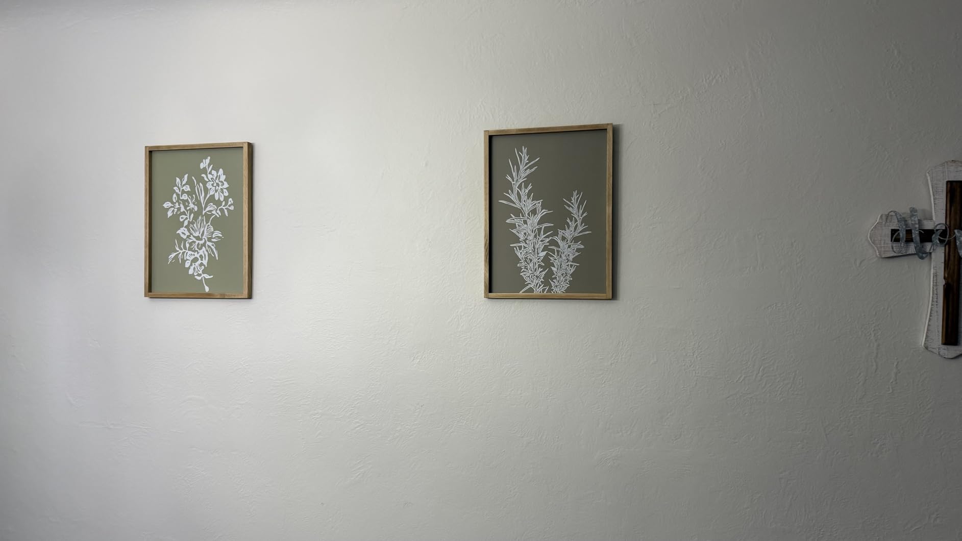 Liswit Framed Boho Wall Art Set of 4 for Wooded Minimalist Botanical Print Wall Art for Rustic Vintage Farmhouse Home Kitchen Wall Decor (Brown, 12x16) customer photo 1