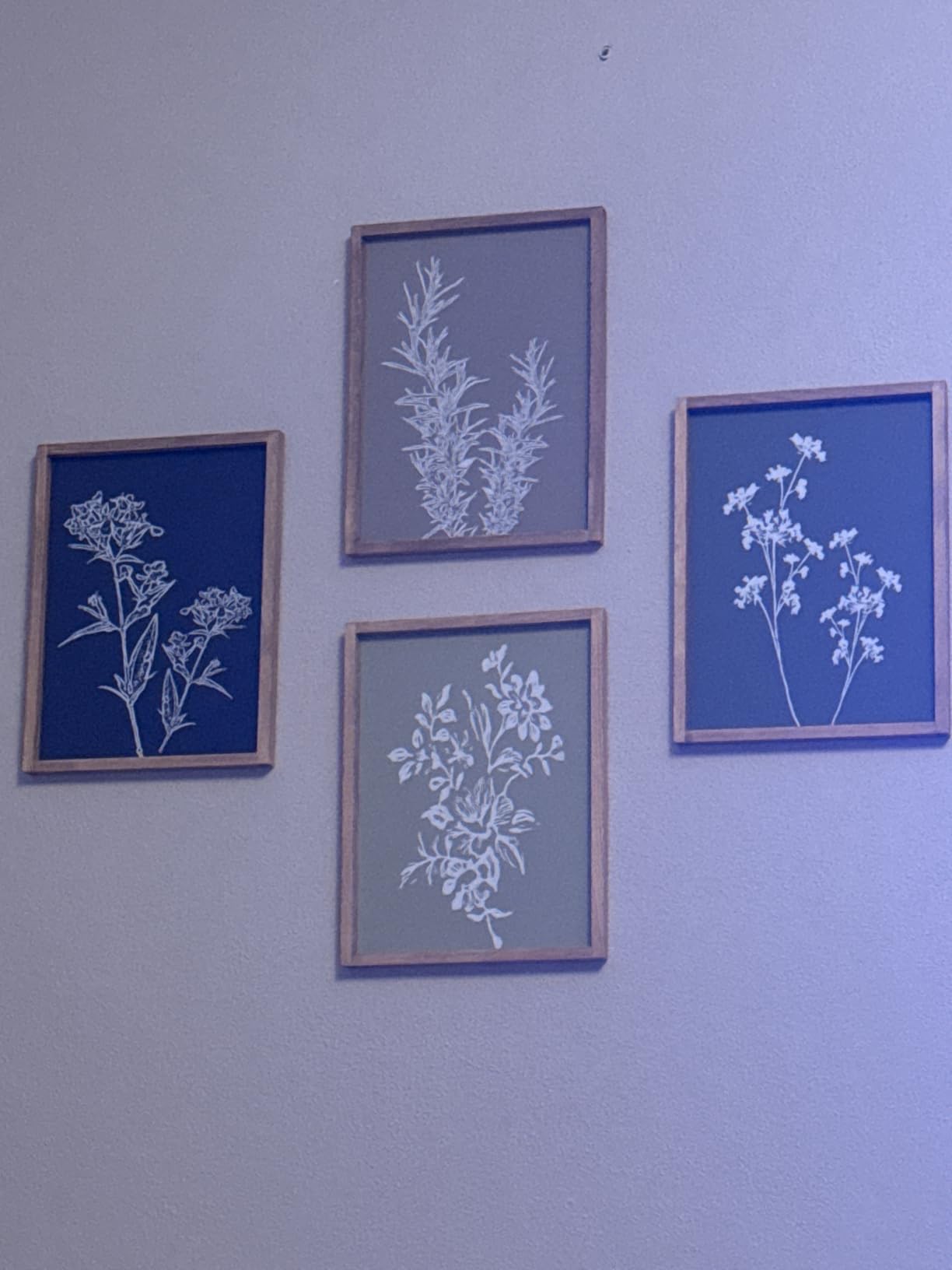 Liswit Framed Boho Wall Art Set of 4 for Wooded Minimalist Botanical Print Wall Art for Rustic Vintage Farmhouse Home Kitchen Wall Decor (Brown, 12x16) customer photo 2