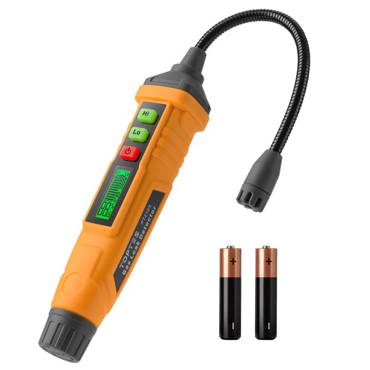 TopTes PT210S Gas Leak Detector, Natural Gas Detector with 4-inch Probe, Propane Leak Detector Locating Combustible Gases Like Natural Gas, Methane for Home, Measures%LEL (Incl. Batteries) - Orange customer photo 1