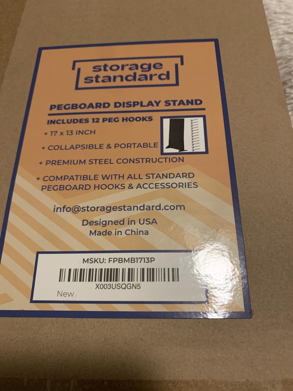 Pegboard Display Stand With 12 Peg Hooks for Retail Craft Shows & Fairs - Metal Product Merchandise Display Rack for Selling Accessories, Display Stands for Boutique, Stores, Vendors & Events customer photo 1