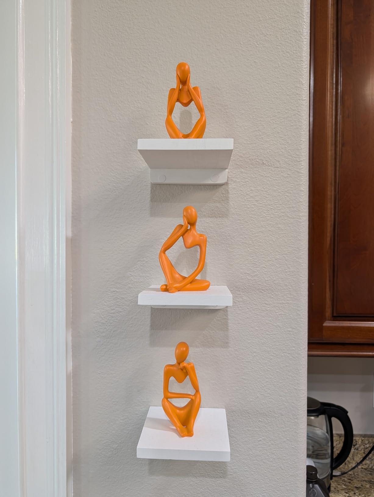 Fixwal Small Floating Shelves for Wall (Dark Carbonized, Set of 4, 5 Inch) customer photo 1