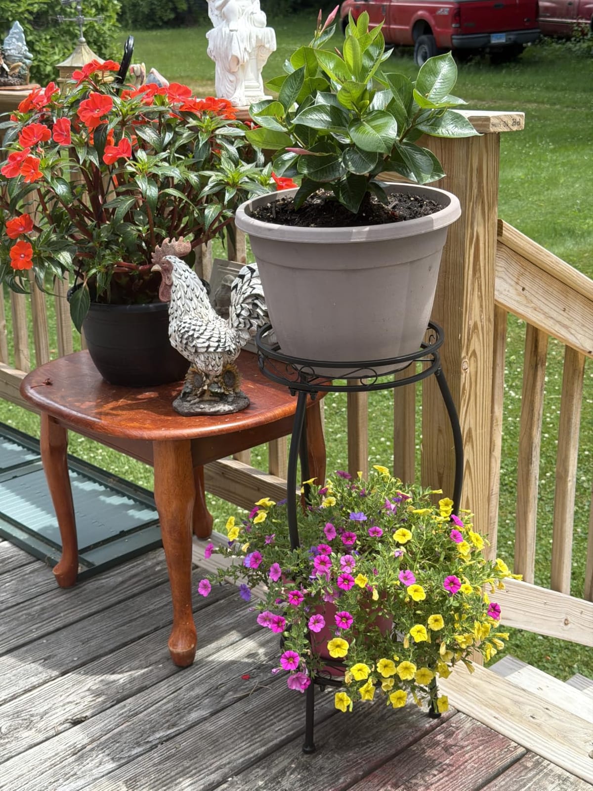 LOYAL TIGER Plant Stand Indoor Outdoor, 2 Tier 27 Inch Tall Metal customer photo 2