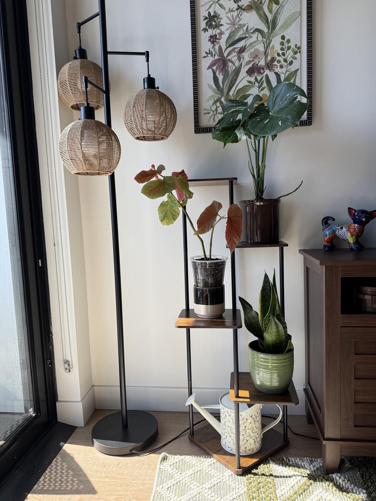 Bamworld Plant Stand Indoor Corner Plant Shelf for Multiple Plants | Tall Flower Stand 5 Tier Plant Table for Living Room Bedroom Balcony Brown customer photo 1