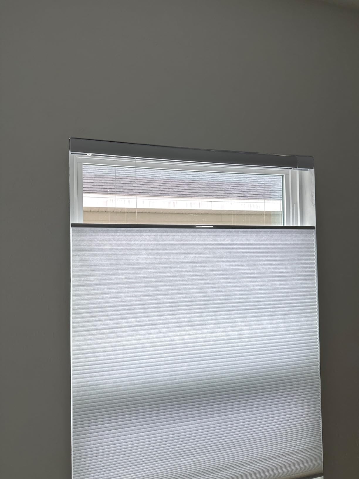 Boolegon No Drill No Tools Cellular Shades TDBU,White,Custom Size customer photo 2