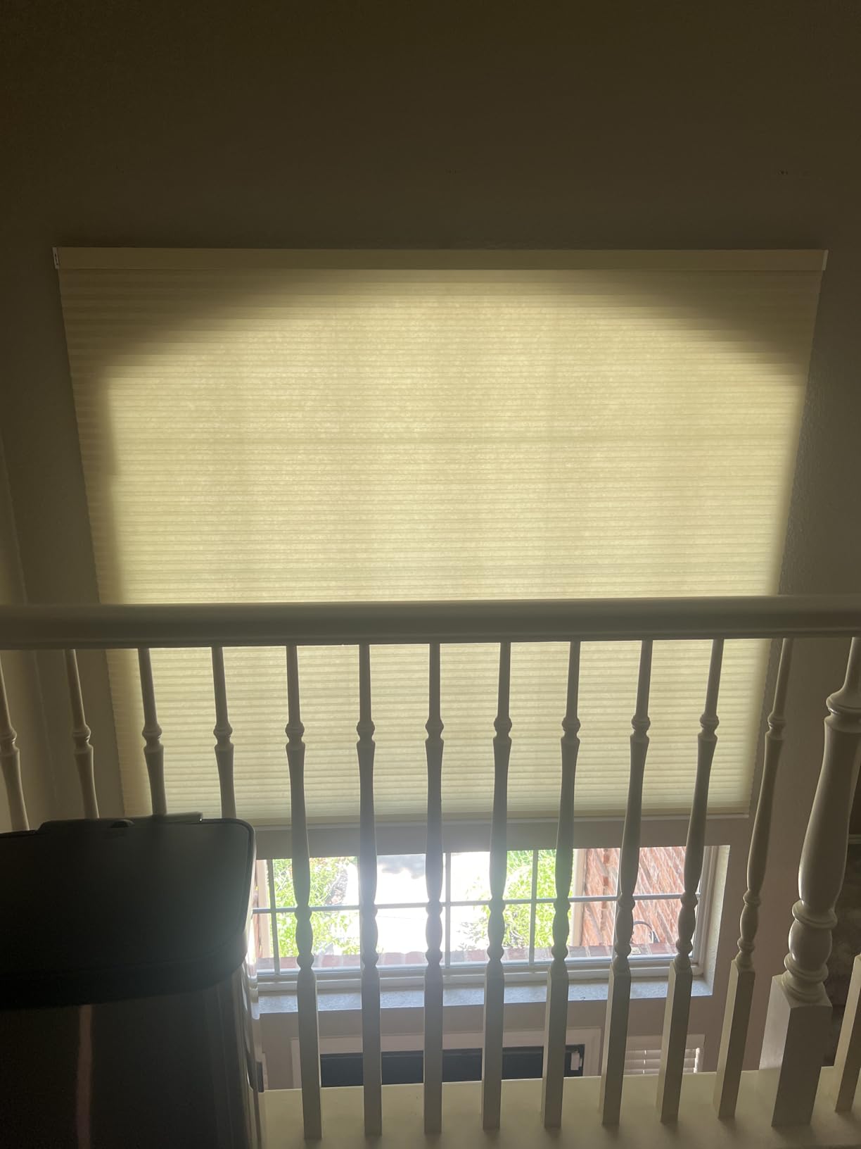 Graywind Motorized Light Filtering Cellular Shades, Custom Size,Double Cell White customer photo 2