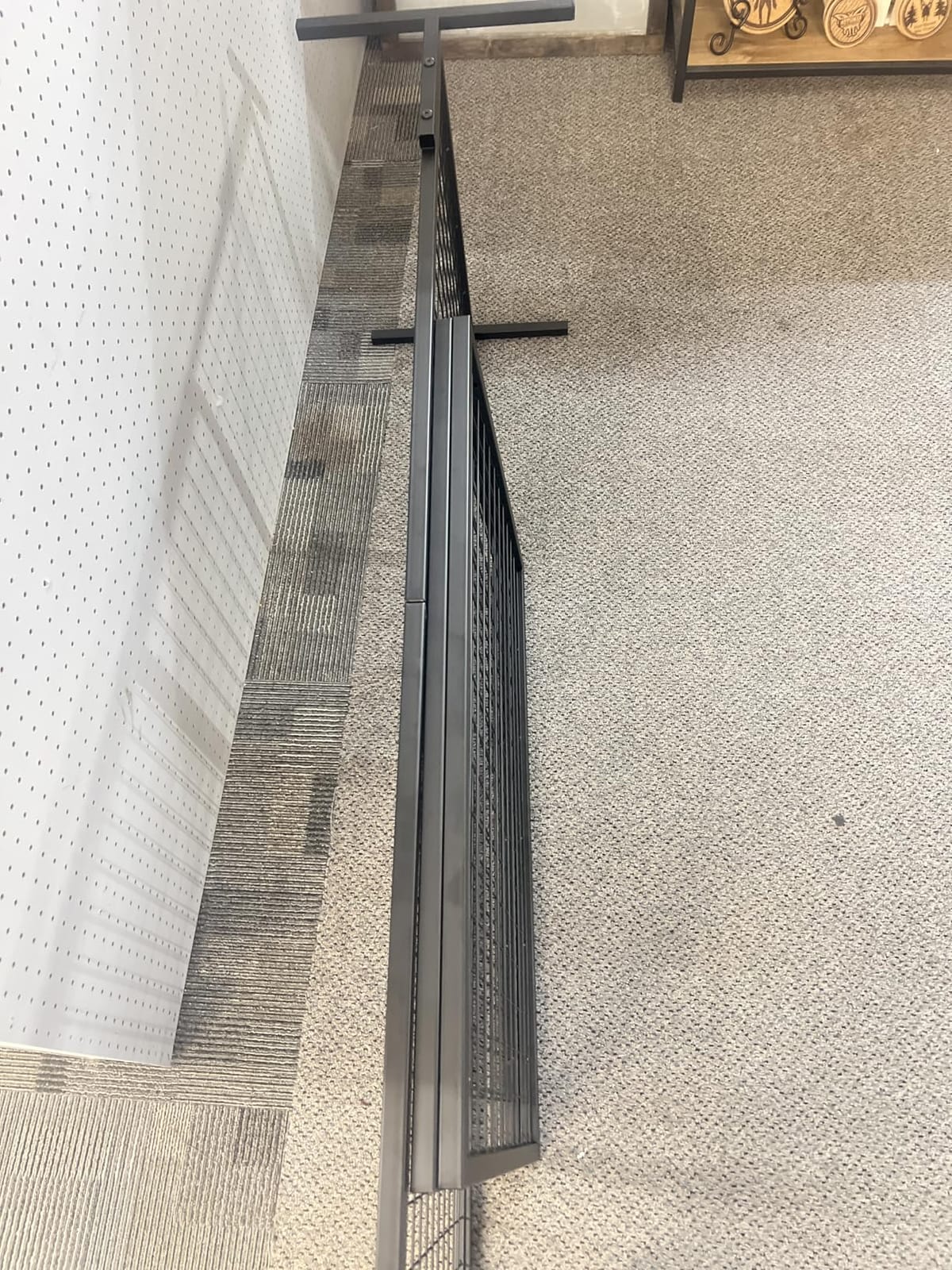 2 Packs 3' x 6' Grid Wall Panels Standing Wire Grid, Sturdy Display Rack with T-Base Wheels Freestanding Gridwall Panel Tower for Shows, Black customer photo 1