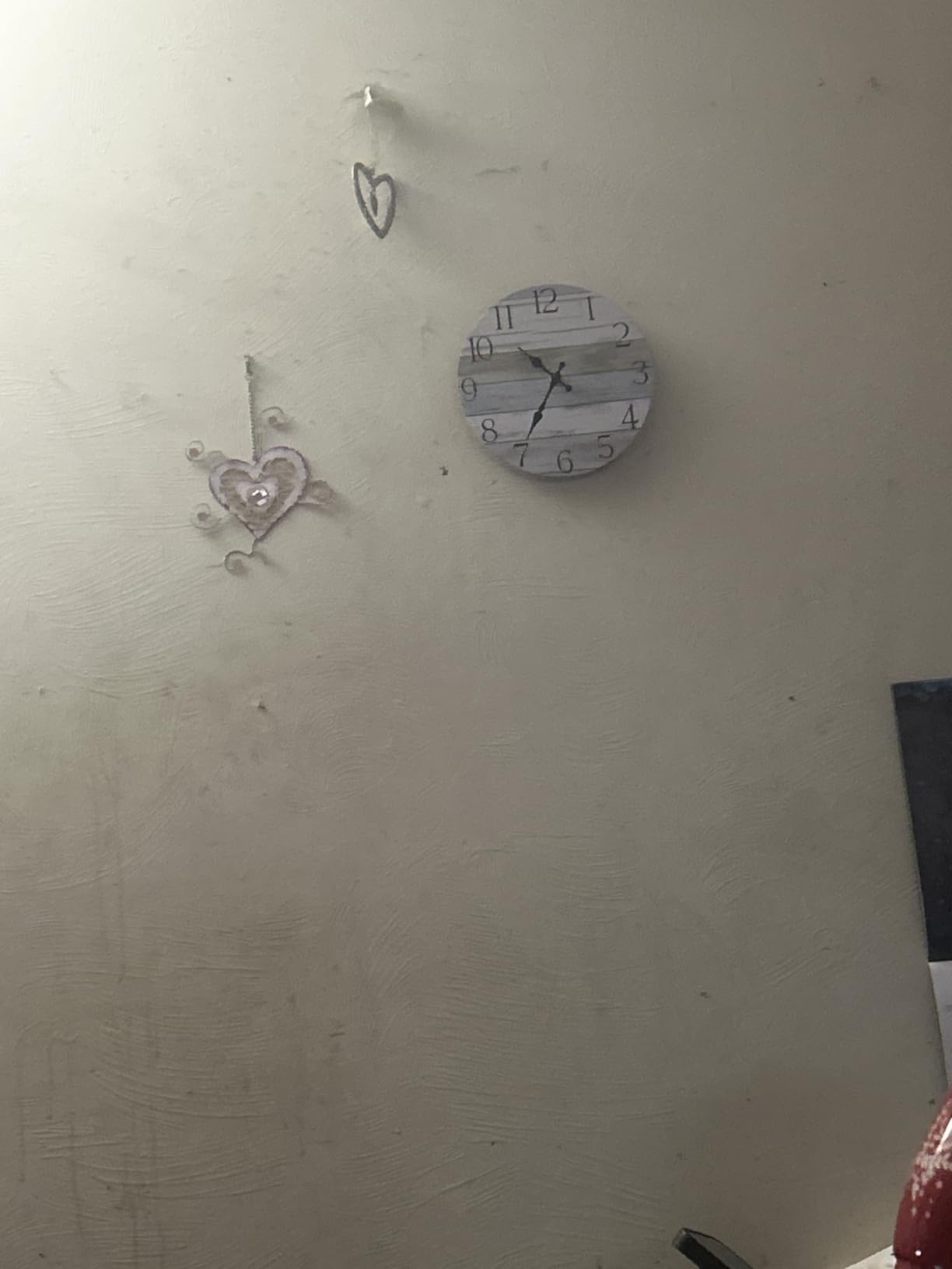 8 Inch Wall Clock, Silent Battery Operated Analog Clock, Grey customer photo 2