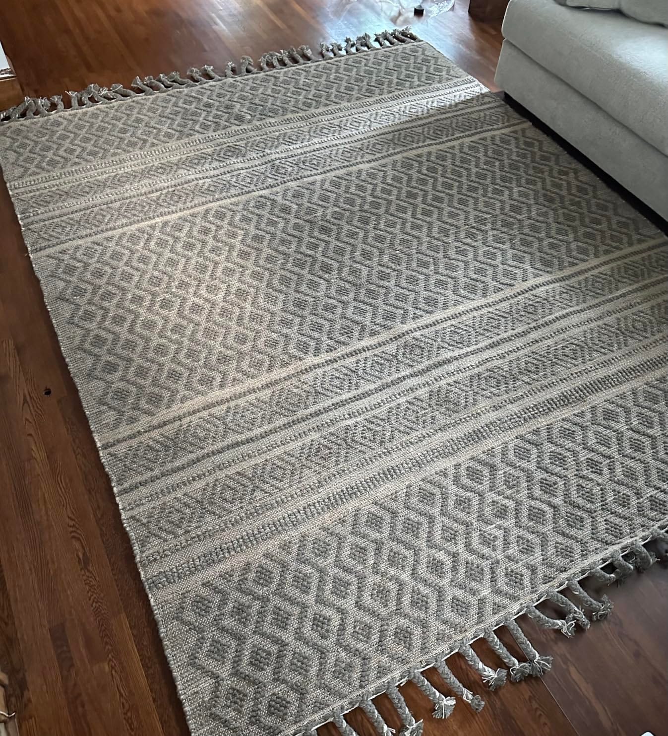 Non-Slip Rug Pads 8 x 10 ft, 100% Waterproof Extra Large Area Rugs Non Skid Rug Pad for All Floors and Finishes Durable Hardwood Floor Protective Felt Keeps Rugs in Place, Safe and Secure customer photo 1