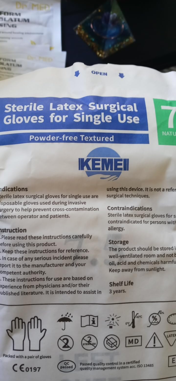 Dr.Med Burn Kit, 4pcs Burn Dressings 4x4”, 8pcs Burn Gel 3.5g, 4pcs Non-Adherent Xeroform Petrolatum Gauze, Burn First Aid Cooling Soothing Cream with Bandage, Latex Surgical Gloves, Scissors, Tape customer photo 1