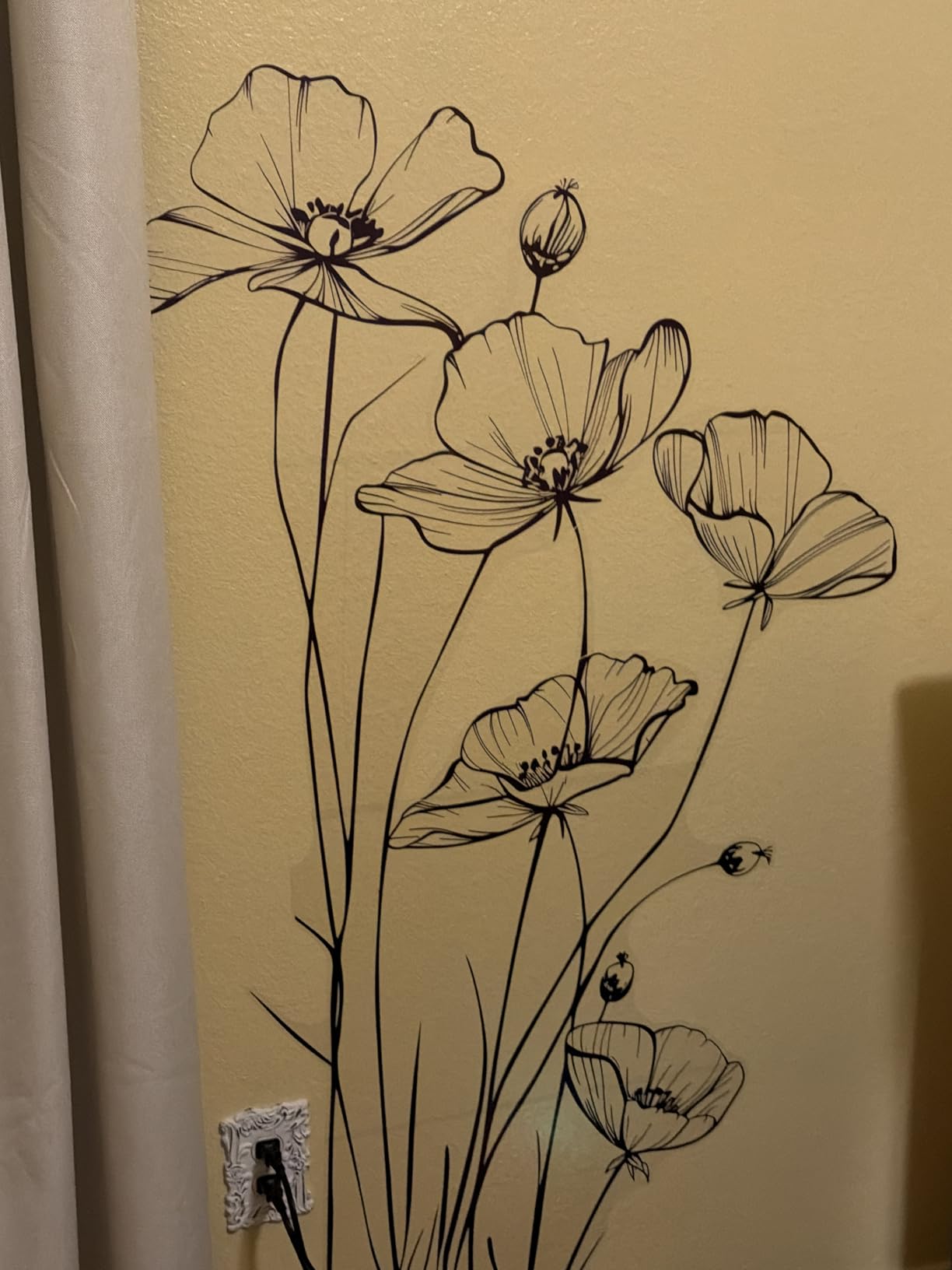 3D Wall Stickers DIY Flower Wall Decal Removable Waterproof Wall Art Decor for Bedroom Living Room Offices Home Decoration (Floral) customer photo 1