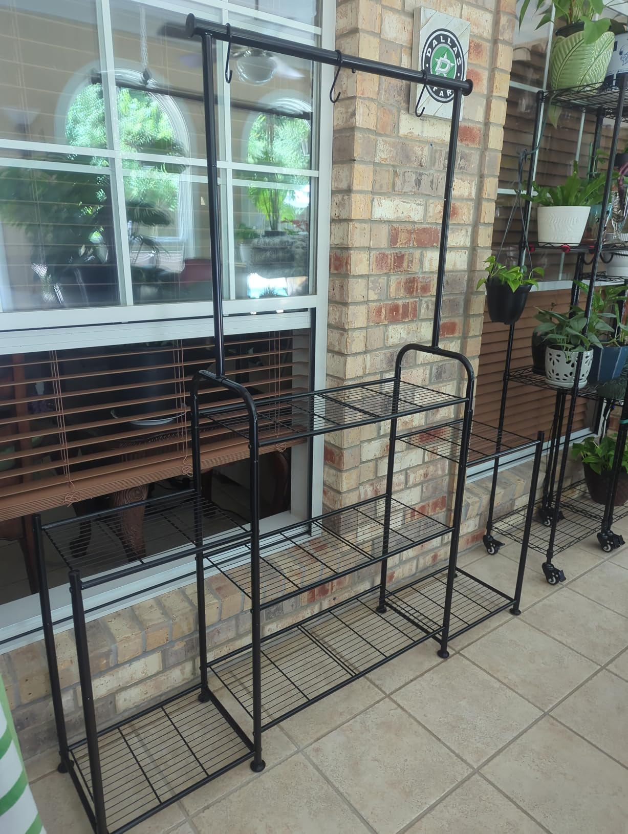 Simple Trending Plant Stand Indoor Outdoor, Metal 3 Tier Tall Hanging Plant Shelf for Multiple Flower Planter Large Heavy Duty Ladder Plant Holder for Garden, Black customer photo 2