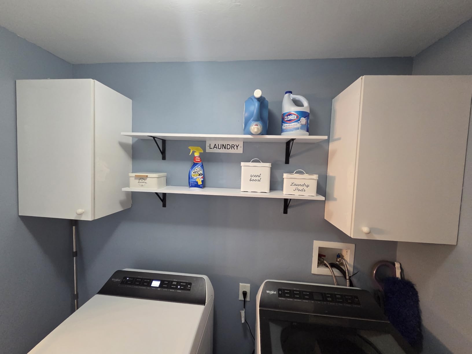 DINZI LVJ Long Wall Shelves, 55.1Inch Wooden Floating Shelves with Brackets customer photo 1