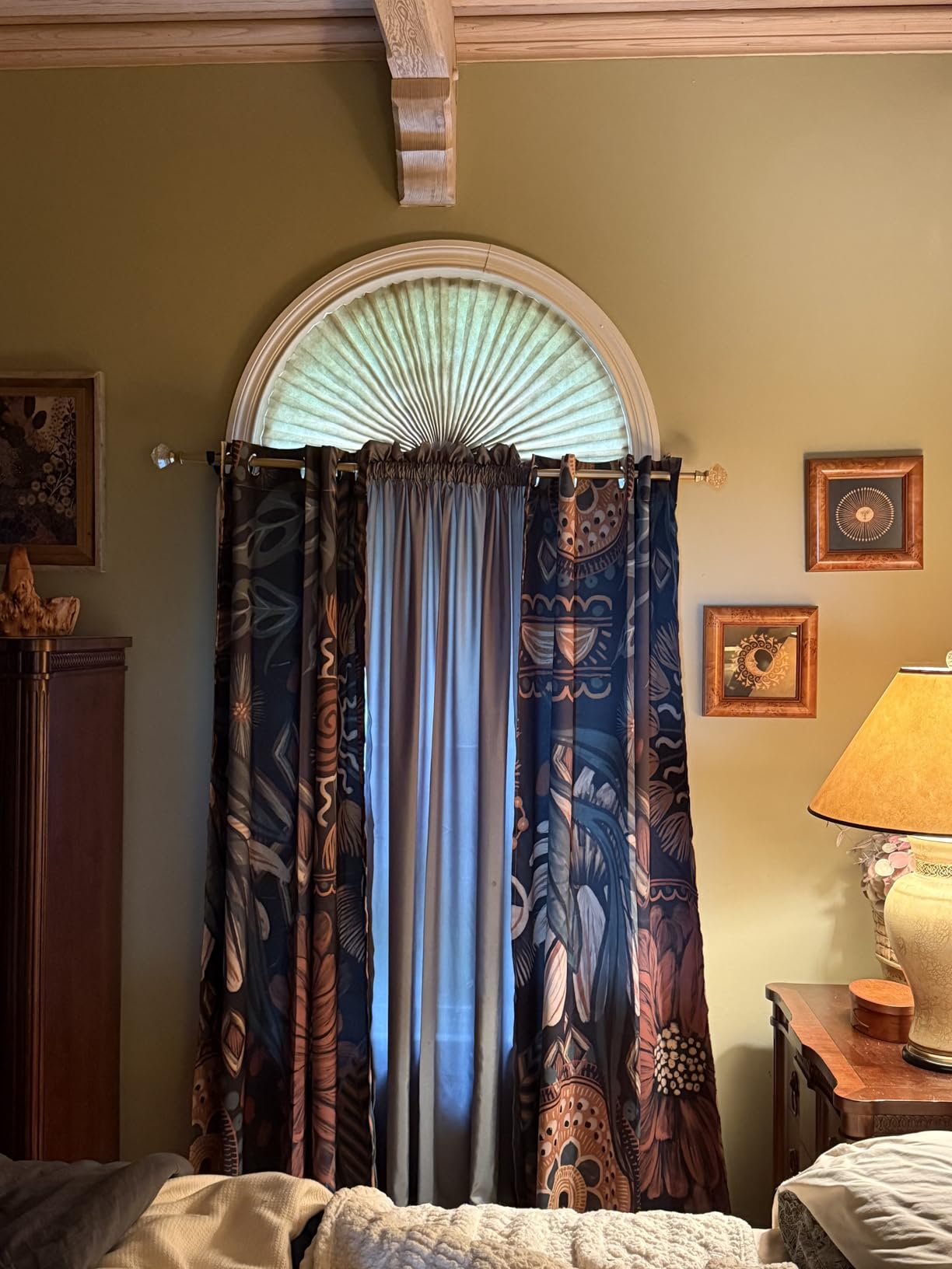 Arch Window Shade Half Circle Arched Stick on Cut to Size Half Moon Blinds customer photo 2