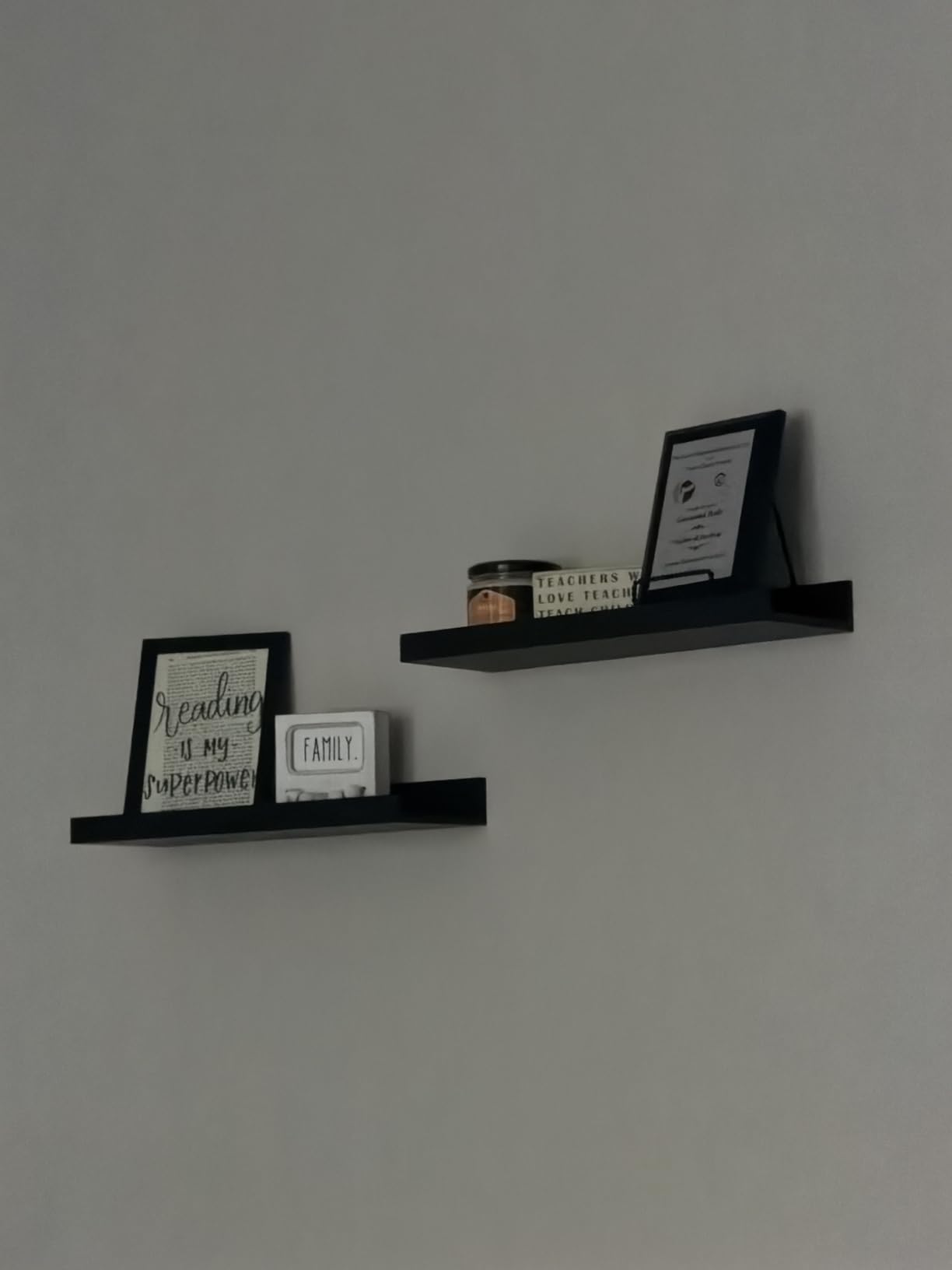 upsimples Floating Shelves for Wall Decor and Storage, Brown, 6Pcs 15.7'' customer photo 1