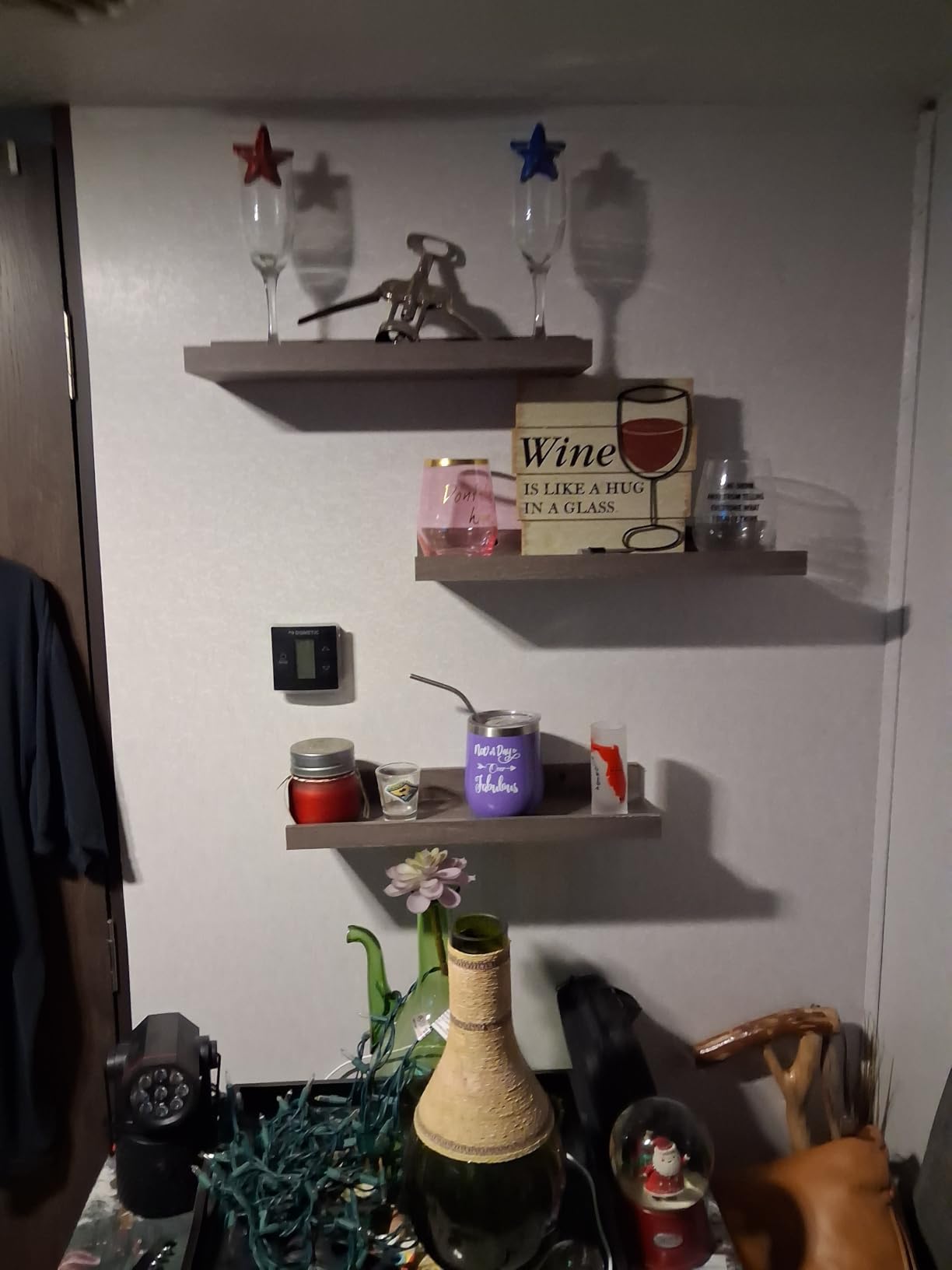 upsimples Floating Shelves for Wall Decor and Storage, Brown, 6Pcs 15.7'' customer photo 2