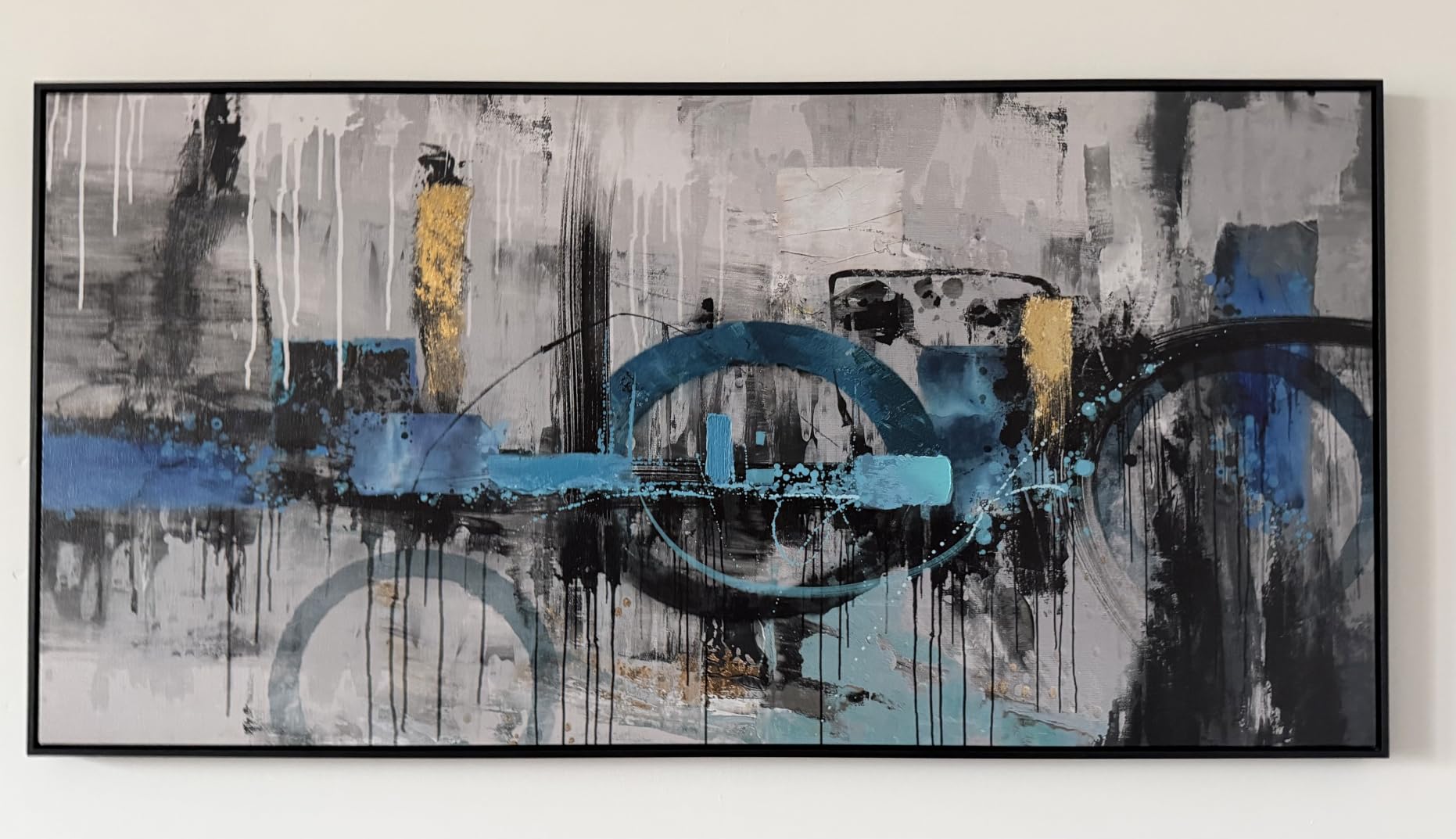 KLAKLA Extra Large Wall Art - Abstract Huge Canvas Picture Wall Decor Living Room Oversized Artwork for Walls Bedroom Office Decoration Modern Frame Wall Art customer photo 2